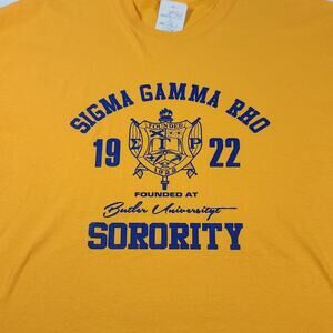 Sigma Gamma Rho women's sorority t-shirt yellow Size XXL Greek Life collegiate